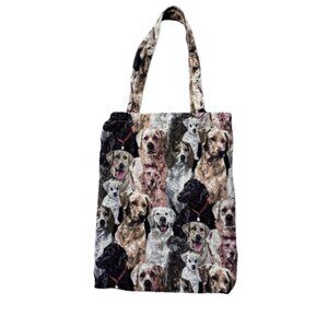 Dog Print Vintage Tapestry Shoulder Tote Bag Various Dog Breeds Dog Lover